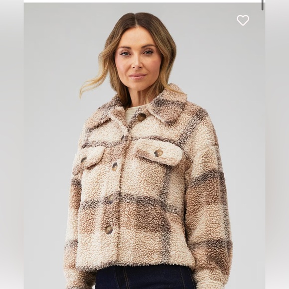 Plaid To See You Jacket in Light Camel | STEVE MADDEN | Small - Picture 2 of 9